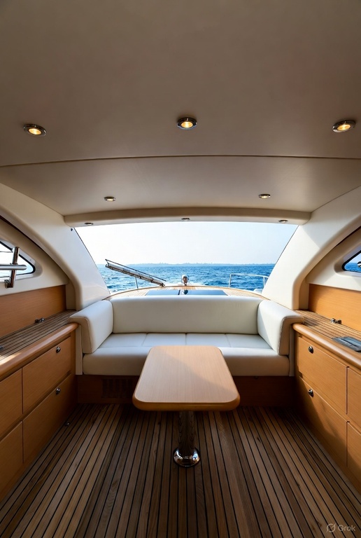 Foto del interior de un Yate de Velamar