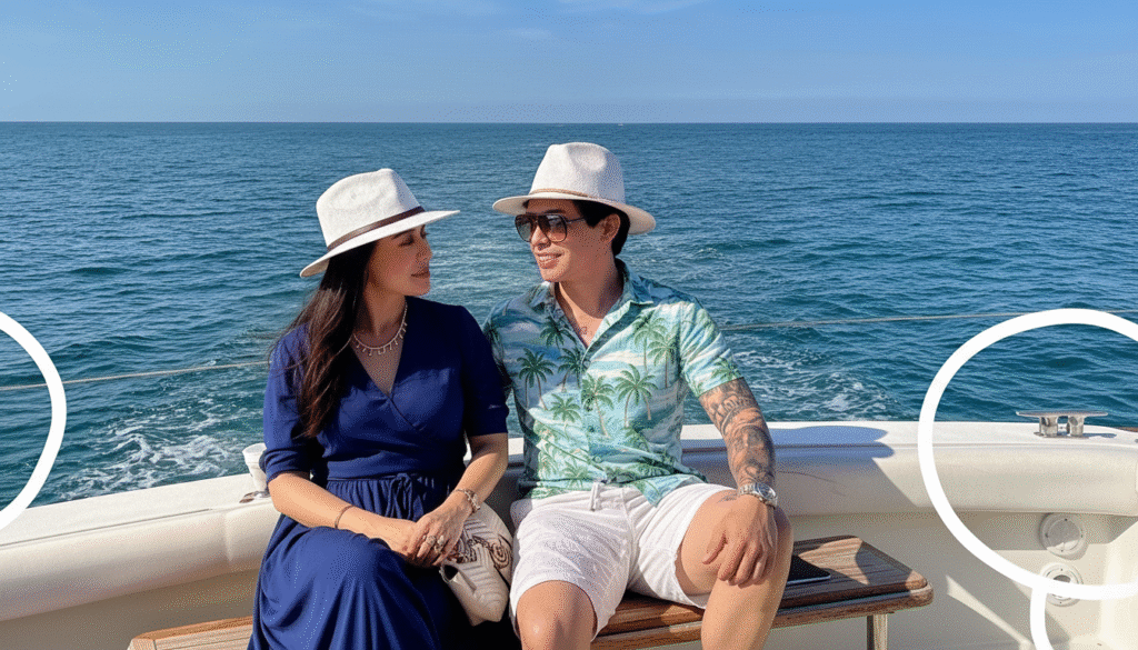 Novios en un tour por las playas de Mazatlán México