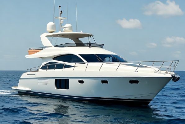 Yate privado crucero color blanco para renta