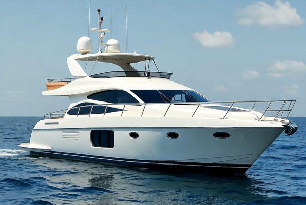 Yate privado crucero color blanco para renta